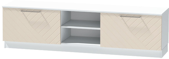 Тумба для ТВ-техники напольная "Иннэс-7", Белый/Тирамису матовый