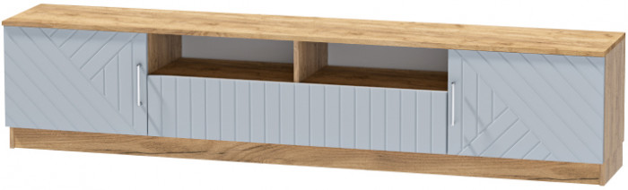 Тумба-3 под ТВ напольная "Иннэс-7", Крафт золотой/Монблан Р-836