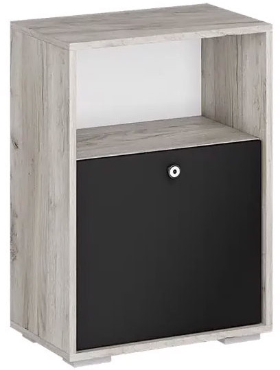 мс для гостиной Нанси ТБ-500 дуб крафт серый/софт черный