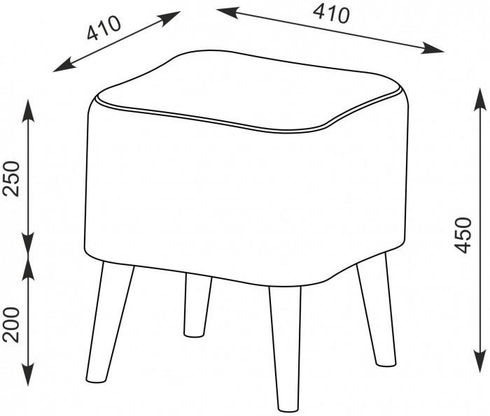 Афина Спальня 4-25901М1к.с. Трюмо + Банкетка 6-5133ТКВсерый Куби, цвет кашемир серый/ткань серая, ШхГхВ 105х38,6х129 + 41х41х45 см., универс. сб.