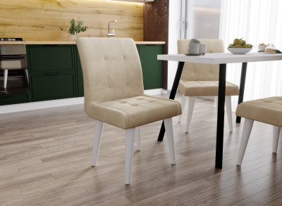 Стул Гира бежевый (белый)