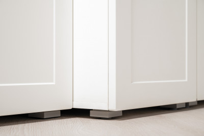 Остин Набор шкафов 02, цвет белый шагрень/дуб крафт золотой, ШхГхВ 160х54,3х229,6 см., универсальная сборка