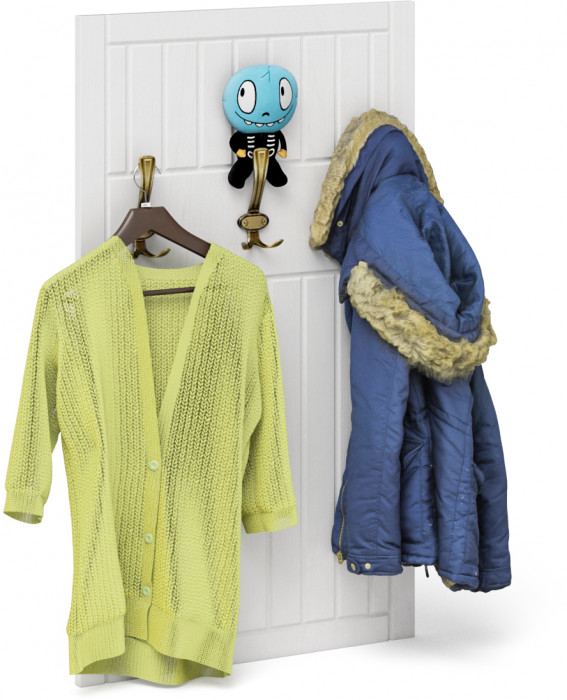 Прихожая П-6 Компоновка № 24, венге/фасады МДФ белое дерево фрезеровка прованс