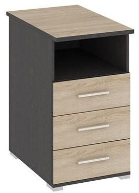 Успех-2 ПМ-184.11 Тумба с ящиками приставная (Венге Цаво, Дуб Сонома)