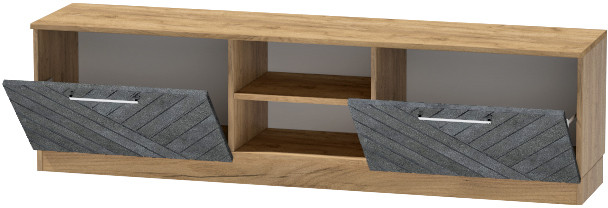 Тумба для ТВ-техники напольная "Иннэс-7", Крафт золотой/Бетон графит