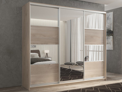 Шкаф-купе Кааппи 5 Кастелло Серый 210х45х230 см