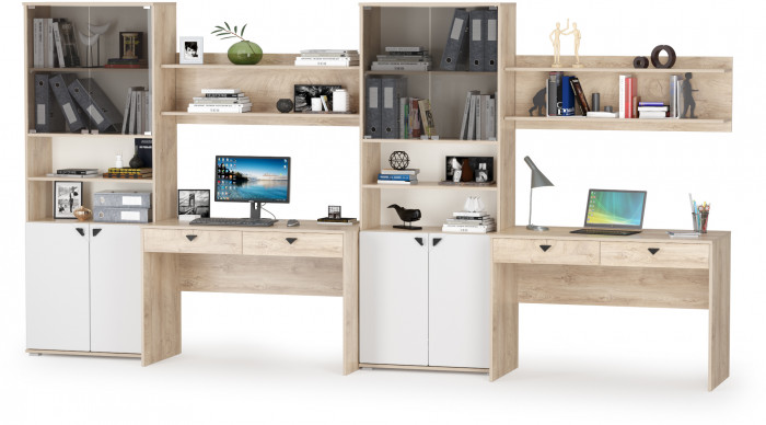 КР100 Бостон № 11, цвет дуб эндгрейн элегантный/12.69+09.132+13.156+12.69+09.132+13.156, ШхГхВ 384х57,2х194,4 см., ун. сборка