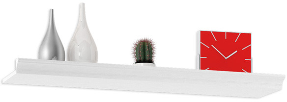 Ливерпуль Полка, цвет ясень ваниль/белый, ШхГхВ 140х29,4х6 см.(БЕЗ крепления к стене, крепится к соседним боковинам)