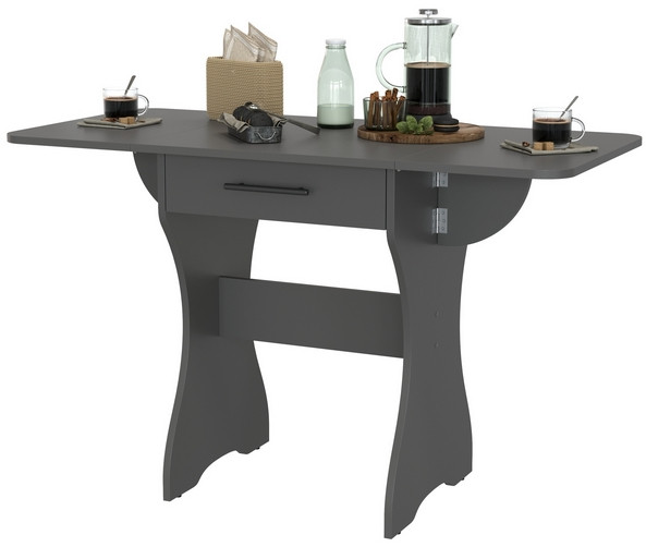 Стол обеденный раскладной с ящиком 6-02.120ТМграф, графит