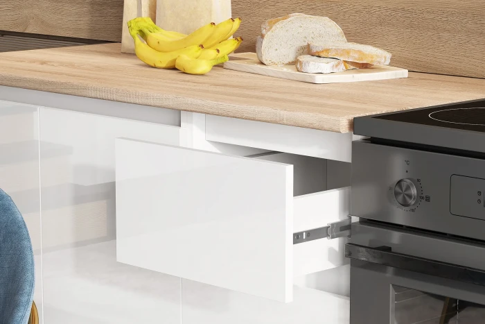 Кухня Челси 2,0м, Белый глянец/Белый, (Сонома)