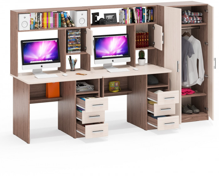 С-МД-СК9 Компоновка № 05, ясень шимо светлый/ясень шимо тёмный