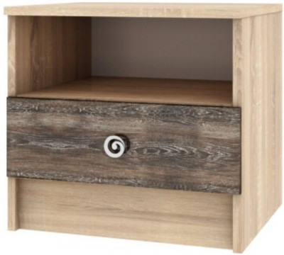 Мадлен Тумба прикроватная дуб сонома/МДФ дуб шале мореный