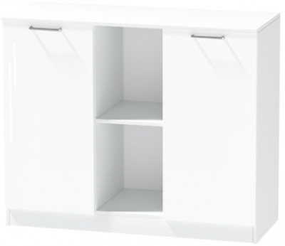 Комод №4 "Иннэс-7", Белый/Белый глянец