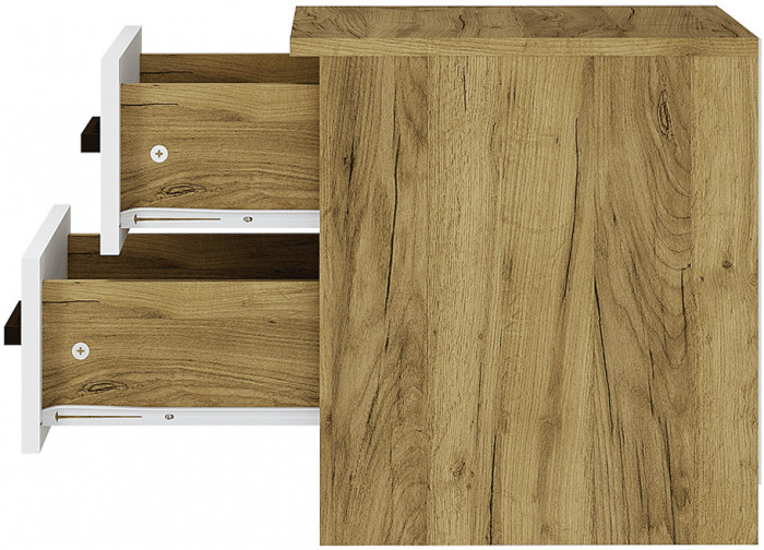 Тумбы прикроватные "Евро" ТБ-12 (2 шт.) крафт/белый