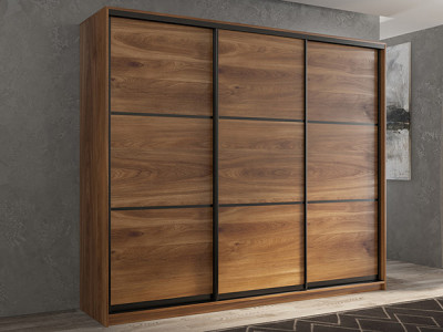 Шкаф-купе Кааппи 4 Кастелло Бренди 240х60х230 см