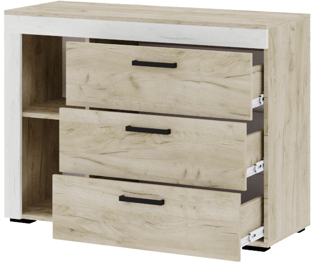 Модульная спальня "Адель", набор 2 - Крафт серый/Крафт белый