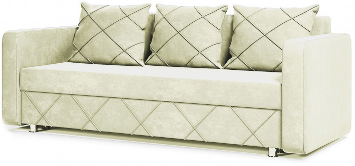 Раскладной диван-кровать, прямой, еврокнижка, цвет бежевый, Стелла 145х190