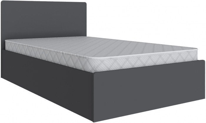 Кровать 120х200 Мадрид с настилом ДСП (МД-1), Графит серый