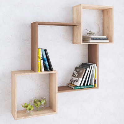 Полка навесная ПН-2 (1050*1050*180) ясень шимо/дуб сонома