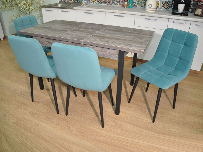 Обеденная группа Колорадо / Стул Х 4 шт. / Сосна Пасадена/черный / бид 15