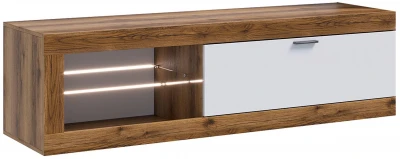 Прага Тумба ТВ мини Дуб Делано/Белый гладкий