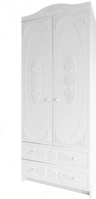 МС Ki-Ki Шкаф ШД 900.1, Белый/Белое дерево