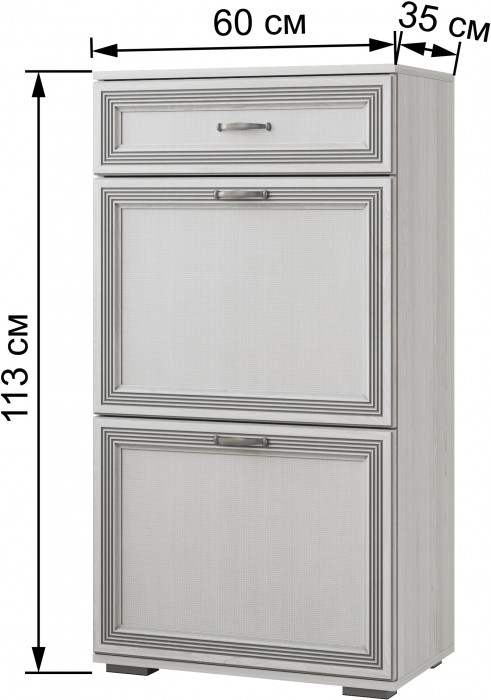 Ливорно Обувница ЛО-30 ясень анкор светлый патина серебро