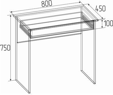 Стол компьютерный, белый