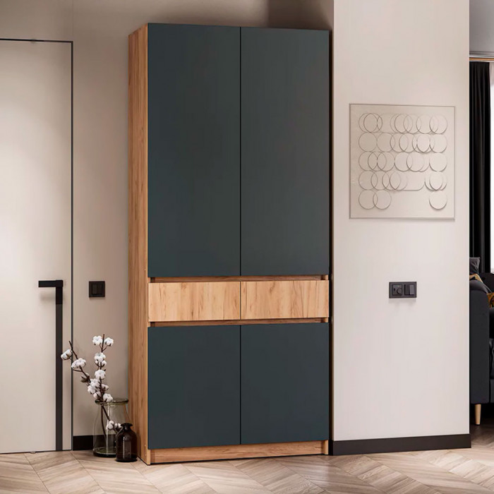 мс для прихожей Стоуби ШК-1000 дуб крафт золотой/серый графит