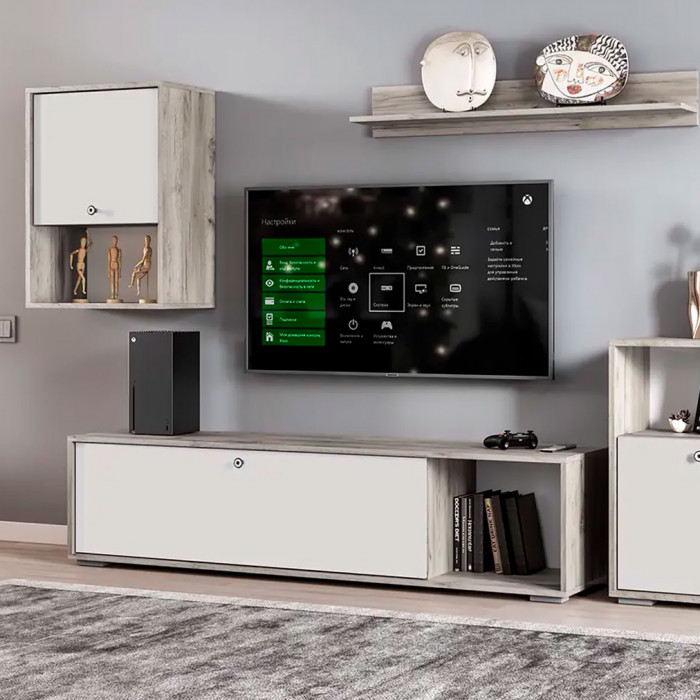 мс для гостиной Нанси ТБ-1600 дуб крафт серый/софт айвори