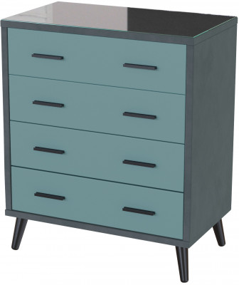 Комод интерьерный Ланс серый/мдф бриз