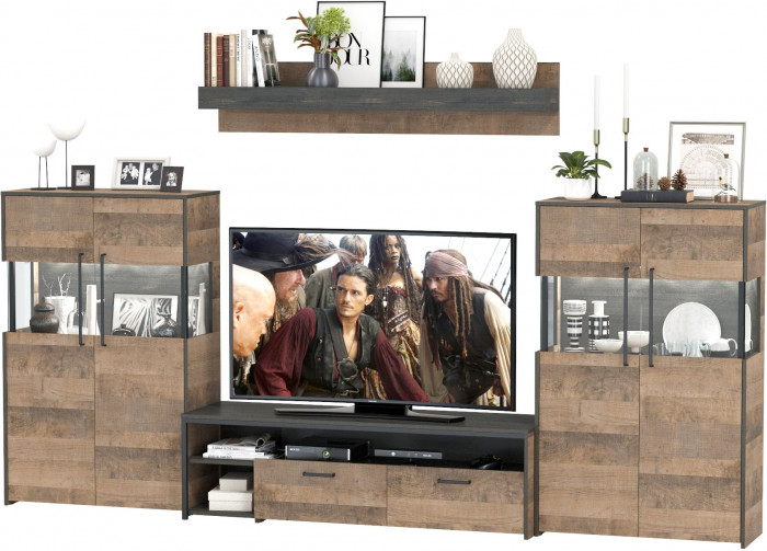 Трувор Гостиная 067, дуб гранж песочный/интра