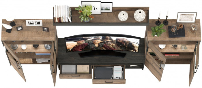 Трувор Гостиная 067, дуб гранж песочный/интра