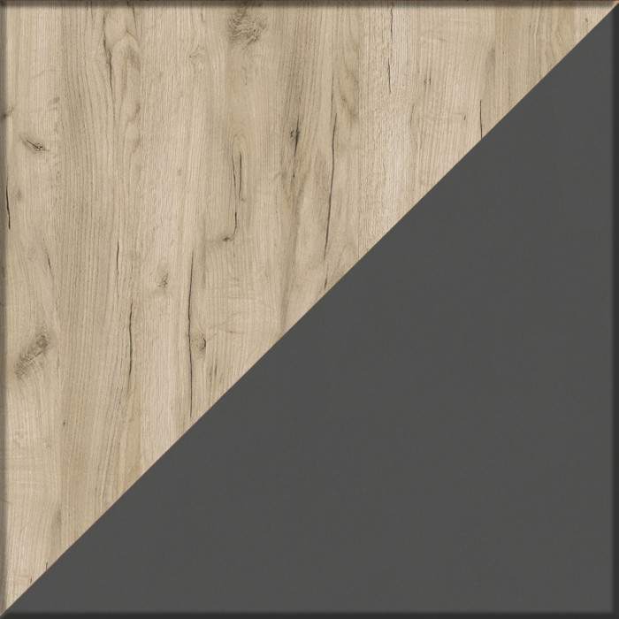 Два стола рабочих 6-0604 Бета + два кресла 103 серых, цвет дуб крафт серый/графит, ШхГхВ 240х60,5х183,5 см.