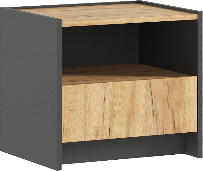 Остин Тумбы прикроватные (2 шт) Дуб крафт, Графит