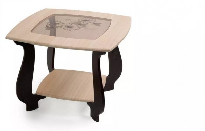 Стол журнальный СЖ-22 с рисунком Р2 дуб/венге