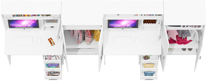 С-МД-СК9 Компоновка № 08, белый шагрень