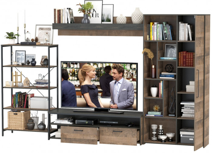 Трувор Гостиная 069, дуб гранж песочный/интра