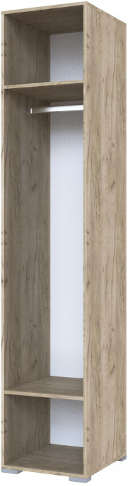 Пенал с зеркалом "Теана" - Крафт серый