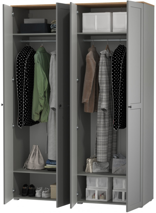 Остин 13.224 Шкаф 2 шт., серый графит/дуб крафт золотой