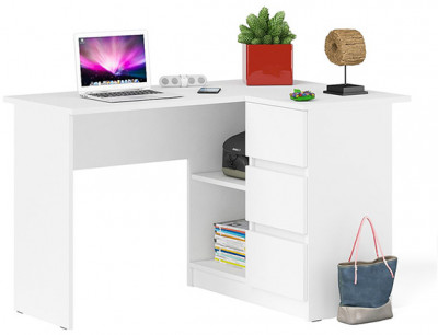 Мори компьютерный стол МС-16 правый, белый
