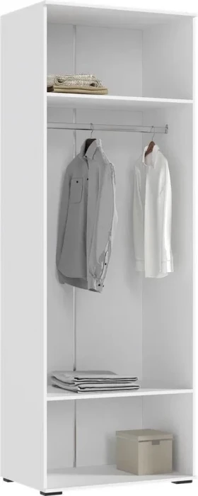 Норд Шкаф 2-х ств. 800 2шт + Пенал открытый 300 Белый/белый глянец