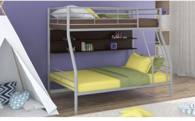 Двухъярусная кровать Гранада-2П (Белый, Коричневый)
