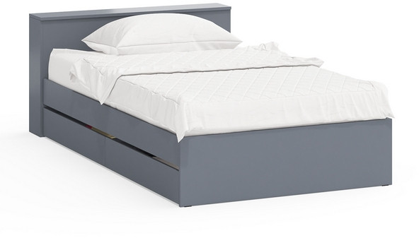 Ксения Кровать с ящиками 1200, графит