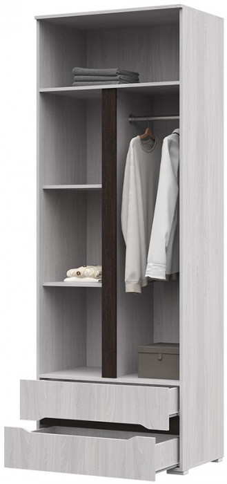 ВАЛЕНСИЯ ШК 011 шкаф 2х ств. с ящиками (0,8х2,2х0,5) дуб анкор