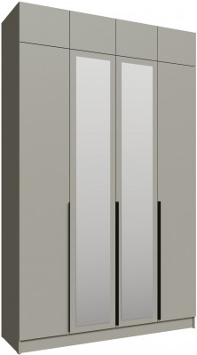 Шкаф 1,6 с антресолью и зеркалом Мадрид, Мокко