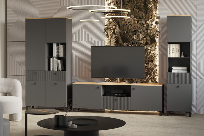 Тумба для ТВ Ника, Эйхория, Графит