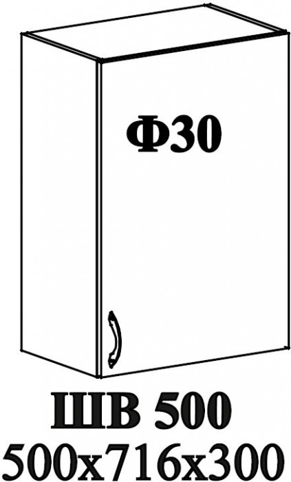 Ф-30 Катрин (ШВ 500, ШН 500, ШНМ 500) МДФ топаз