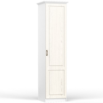 Ливерпуль Шкаф 13.27 + карниз, цвет ясень ваниль/белый, ШхГхВ 50х54,1х220,3 см.(без учёта карниза), 58,2х56,3х223,5 см.(с карнизом), универс. сборка