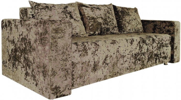 Диван-еврокнижка Лаунж,145х192, ППУ, плюш коричневый